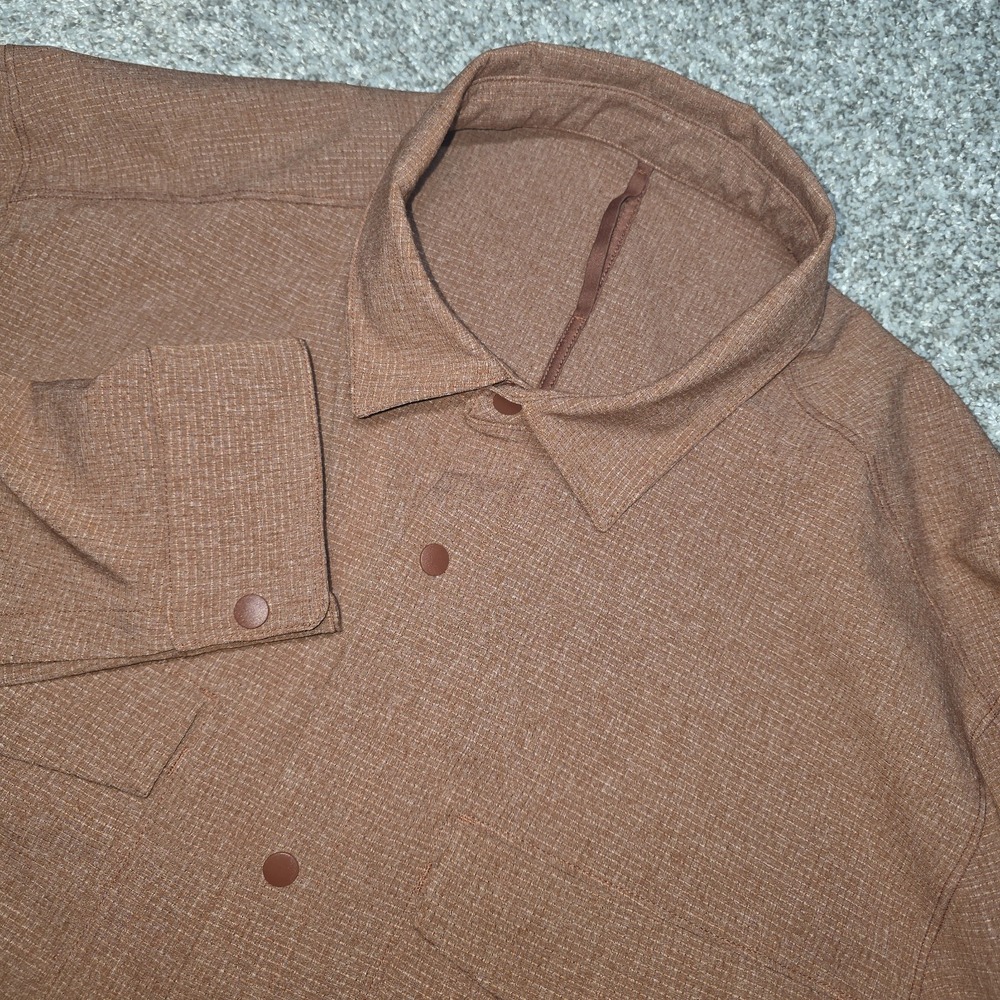 Lululemon Men's Airing Easy Overshirt Long Sleeve Button Up Heatherd Size Large